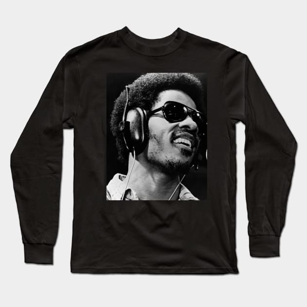 Stevie Wonder Long Sleeve T-Shirt by Sarah Agalo